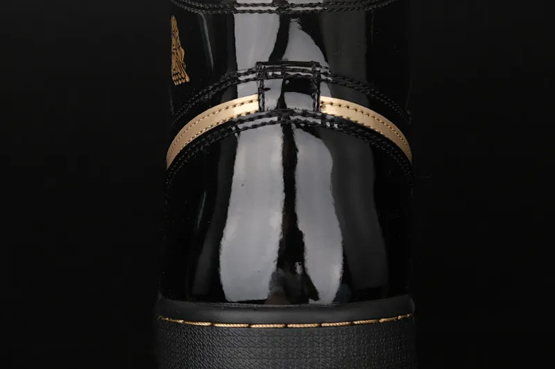 All categories Air Jordan Jordan series basketball shoes Air Jordan 1 High pure original version Air Jordan 1 High OG "Metallic Gold" AJ1 Joe 1 black gold patent leather 555088-032